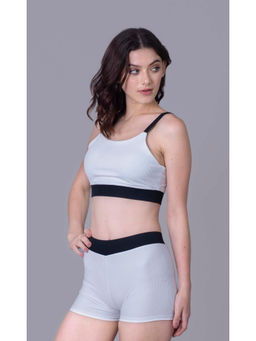 Keepfit - Women White Polyester Top with Bottom