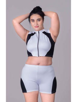 Keepfit - Women White Polyester Top with Bottom