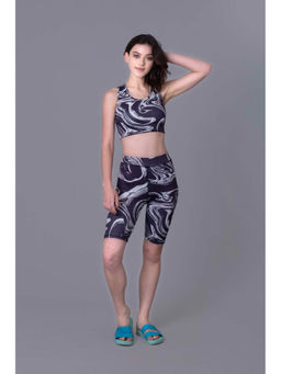 Keepfit - Women Black Polyester Top with Bottom