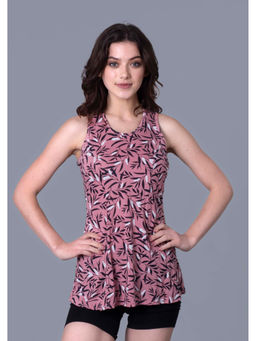 Keepfit - Women Pink Polyester Top with Bottom