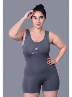 Keepfit - Women Grey Polyester Swimsuit