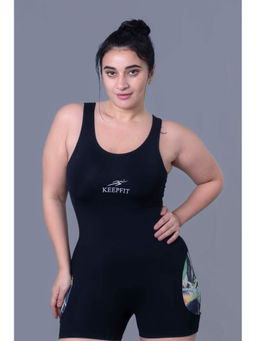 Keepfit - Women Black Polyester Swimsuit