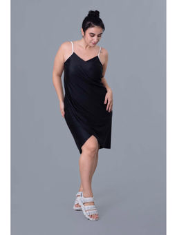 Keepfit - Women Black Polyester Swim Dress