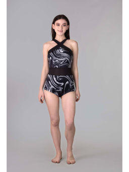 Keepfit - Women Black Polyester Swimsuit