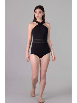 Keepfit - Women Black Polyester Swimsuit
