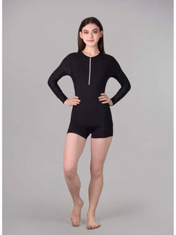 Keepfit - Women Black Polyester Swimsuit