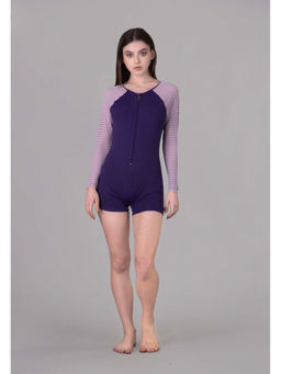 Keepfit - Women Purple Polyester Swimsuit