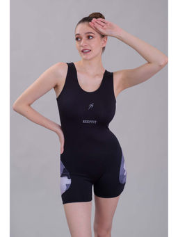 Keepfit - Women Black Poly/Spandex Swimsuit