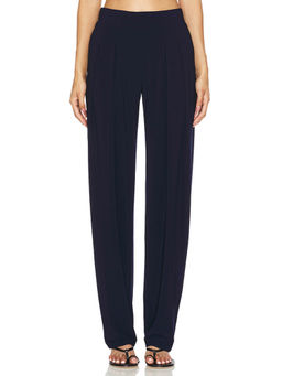 Norma Kamali - Low Rise Pleated Trouser