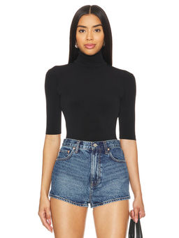 Norma Kamali - Slim Fit Short Sleeve Turtleneck Top