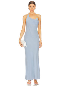 St. Agni - Asymmetrical Drape Maxi Dress