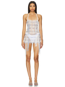 Yuhan Wang - Lace Trimmed Mini Dress