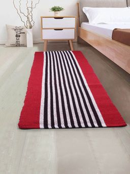 Saral Home - Soft Cotton Multi Purpose Runner-Red-45X120 Cm