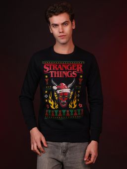 Free Authority - Official Stranger Things Hellfire Club Regular Fit Sweatshirt for Men
