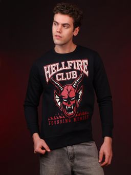 Free Authority - Official Stranger Things Hellfire Club Regular Fit Sweatshirt for Men