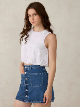 Outzidr - White Bubble Vacay Top