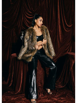 Lea Clothing - Luxe Ember Faux Fur Jacket