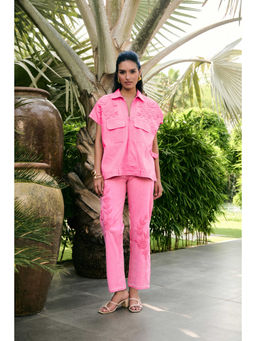 Kay Kay BY KKHUSHI SAHAII - Pink Syra Embroidered Shirt And Pant