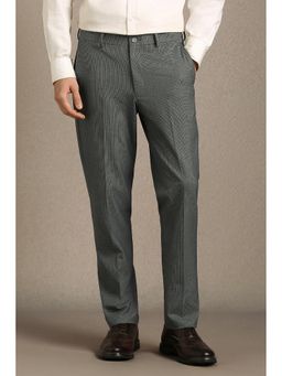 Louis Philippe - Grey Printed Regular Fit Trouser