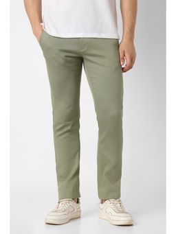 Peter England - Green Textured Regular Fit Trouser