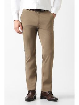 Van Heusen - Brown Solid Regular Fit Trouser
