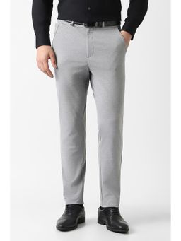 Van Heusen - Grey Solid Regular Fit Trouser