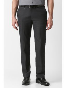 Van Heusen - Black Textured Regular Fit Trouser