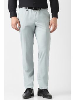 Van Heusen - Grey Solid Regular Fit Trouser