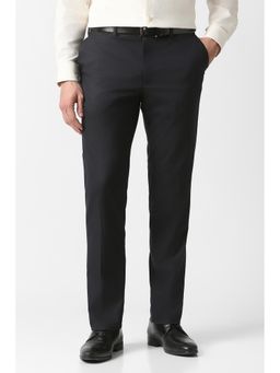Van Heusen - Navy Blue Stripes Regular Fit Trouser