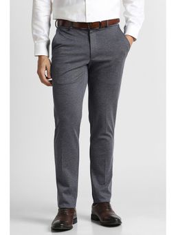 Van Heusen - Grey Textured Regular Fit Trouser