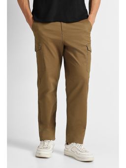 Van Heusen - Brown Solid Regular Fit Trouser