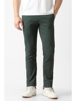 Van Heusen - Green Self Design Regular Fit Trouser