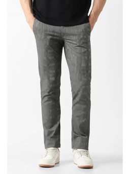 Van Heusen - Grey Printed Regular Fit Trouser