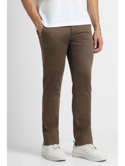 Van Heusen - Brown Textured Regular Fit Trouser