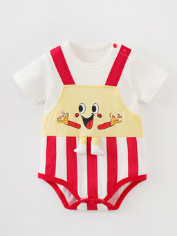 Hopscotch - Boys Multi-Color Pure Cotton Striped Onesie