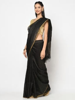 Fabindia - Silk Matka Zari Checks Sari