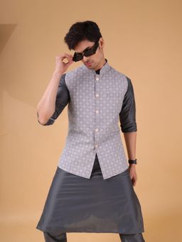 SHIWAM ETHNIX - Mens Nehru Jacket -Udaipur Collection - Grey