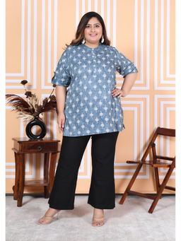 Swasti - Plus Size Floral Printed Kurti