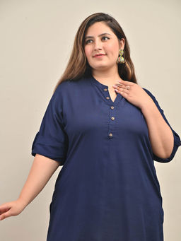 Swasti - Plus Size Solid Kurti