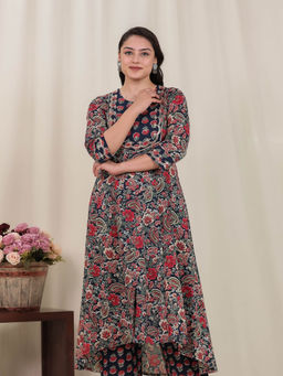 ARAMYA - Soft Cotton Floral Print Kurta
