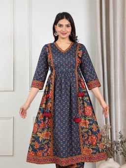 ARAMYA - Soft Cotton Floral Print Kurta