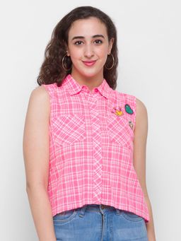 Globus - Pink Checked Top