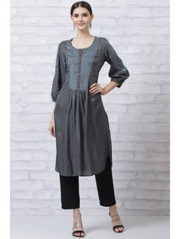 Rangriti - Grey Printed Kurta