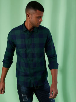 Campus Sutra - Men Full Sleeve Checkered Casual Shirt
