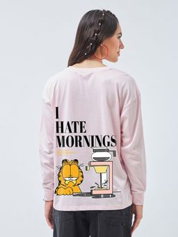 Bewakoof - Official Garfield Merchandise Women Graphic Printed T-shirt