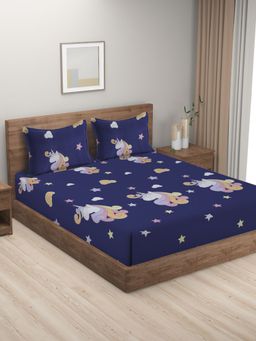 HOSTA HOMES - Graphic 210 TC Queen Bedsheet with 2 Pillow Covers