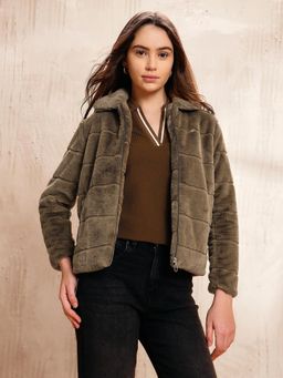 U.S. POLO ASSN. - Brown Solid Regular Fit Jacket