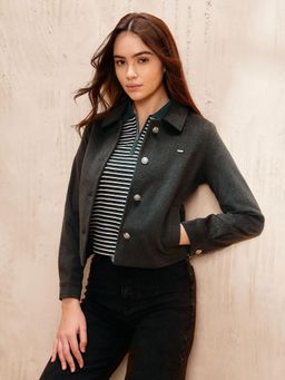 U.S. POLO ASSN. - Grey Textured Regular Fit Jacket