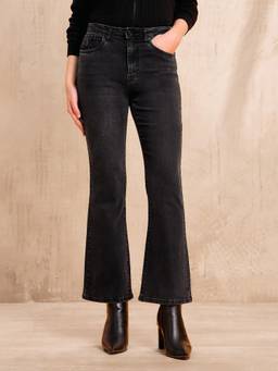 U.S. POLO ASSN. - Grey High-Rise Bootcut Fit Jeans
