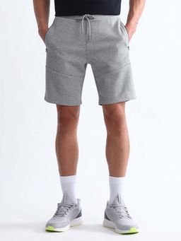 U.S. POLO ASSN. - Grey Active Sports Mens Heathered Slim Fit Active Shorts